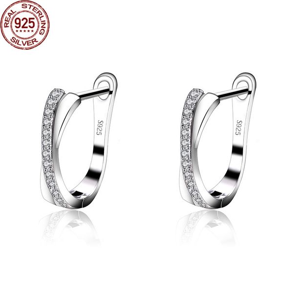new 925 silver earrings charm trend u-shaped zircon inlaid cross female's wedding, Golden
new 925 silver earrings charm trend u-shaped zircon inlaid cross female's wedding, Golden
