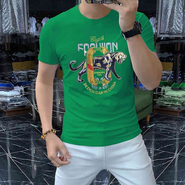 men's women's t-shirts design fashion short sleeve t-shirt men's fashion brand 2022 new summer trend leopard diamond thin rou, White;black
men's women's t-shirts design fashion short sleeve t-shirt men's fashion brand 2022 new summer trend leopard diamond thin rou, White;black