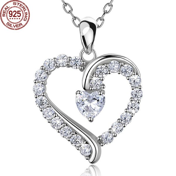 new s925 silver necklace full zircon heart pendant jewelry for mother's day gift female party
new s925 silver necklace full zircon heart pendant jewelry for mother's day gift female party