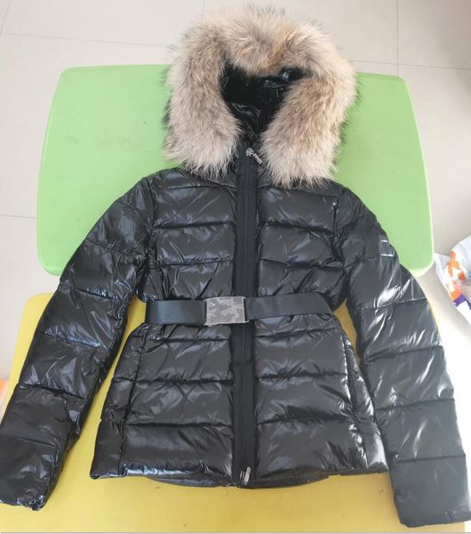 women short down jacket armoise puffer parkas designer winter hooded coat real raccoon fur rib sleeve, Black
women short down jacket armoise puffer parkas designer winter hooded coat real raccoon fur rib sleeve, Black