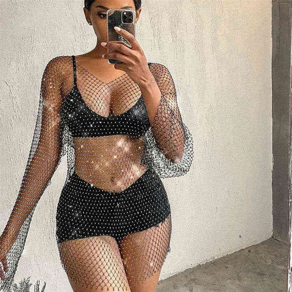 vintage diamond rhinestone summer women bikini cover up mesh fishnet swimsuit swimwear dress bathing beachwear dropshipping t220816, Black;gray
vintage diamond rhinestone summer women bikini cover up mesh fishnet swimsuit swimwear dress bathing beachwear dropshipping t220816, Black;gray