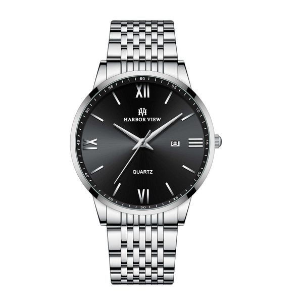 watches designer harbor view high-end business simple men's quartz watch waterproof calendar butterfly buckle steel strap, Silver
watches designer harbor view high-end business simple men's quartz watch waterproof calendar butterfly buckle steel strap, Silver