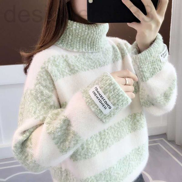 women's knits & tees designer high neck thickened sweater female autumn and winter loose wear student warm imitation mink knitted botto, White
women's knits & tees designer high neck thickened sweater female autumn and winter loose wear student warm imitation mink knitted botto, White
