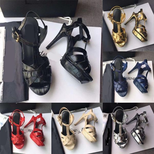 italy designer luxury tribute sandals summer shoes 100mm high heels women's shoes stone grain cowhide gold-tone hardware sandal branded, Black
italy designer luxury tribute sandals summer shoes 100mm high heels women's shoes stone grain cowhide gold-tone hardware sandal branded, Black