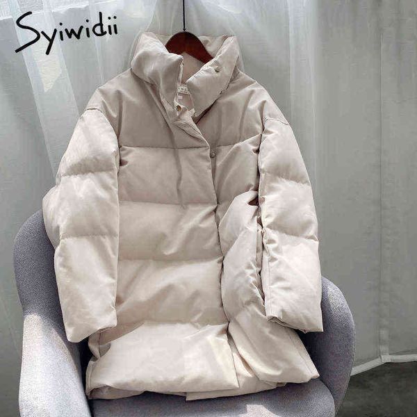 syiwidii womens winter long jackets stand collar button up cotton thicken warm woman parkas beige black chick outerwear 211118
syiwidii womens winter long jackets stand collar button up cotton thicken warm woman parkas beige black chick outerwear 211118