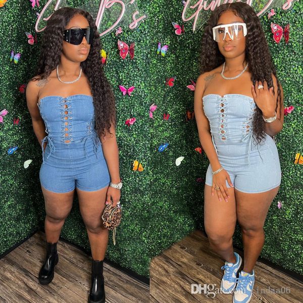 2022 womens jumpsuits designer wrap chest wear rope bodysuits elastic wash denim rompers new summer onesies, Black;white
2022 womens jumpsuits designer wrap chest wear rope bodysuits elastic wash denim rompers new summer onesies, Black;white