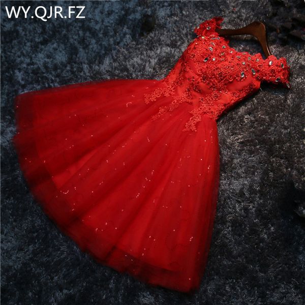 lyga5#drill lace up red white lace up short wedding party prom dress wholesale bride marry bridesmaid dresses girls y200109, White;black
lyga5#drill lace up red white lace up short wedding party prom dress wholesale bride marry bridesmaid dresses girls y200109, White;black