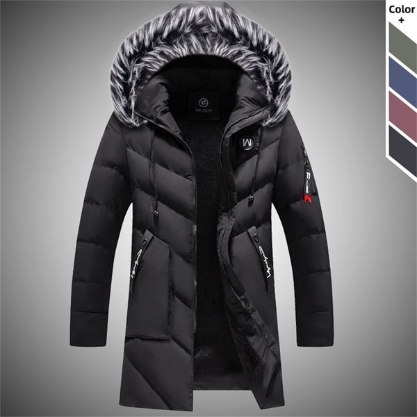 thick men winter long parkas coat men's outdoor warm windbreaker jackets male casual hooded fur collar long outwear coats 201201, Black
thick men winter long parkas coat men's outdoor warm windbreaker jackets male casual hooded fur collar long outwear coats 201201, Black