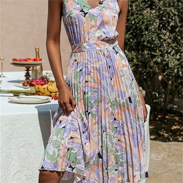 vneck holiday pleated print summer dres straps floral beach sundress casual female vestidos 220608, Black;gray
vneck holiday pleated print summer dres straps floral beach sundress casual female vestidos 220608, Black;gray