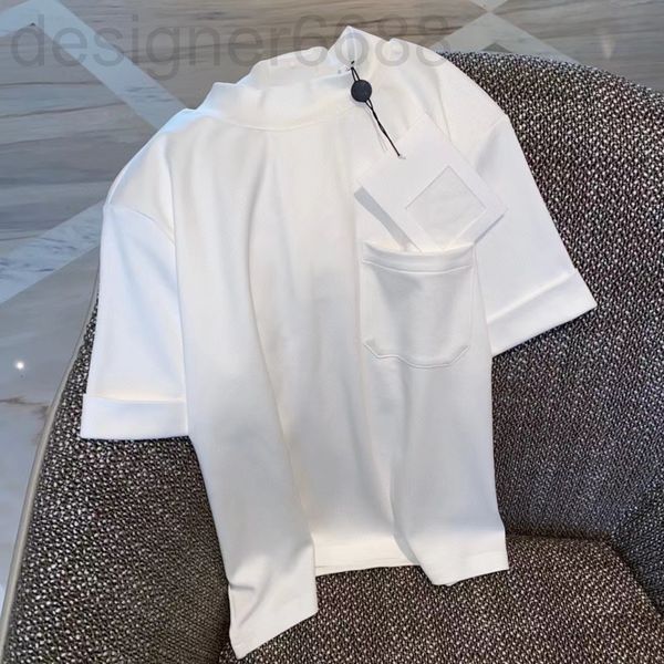 women's t-shirt designer 22 summer style small fragrance back metal buckle round neck chest pocket solid color simple leisure loose sho, White
women's t-shirt designer 22 summer style small fragrance back metal buckle round neck chest pocket solid color simple leisure loose sho, White