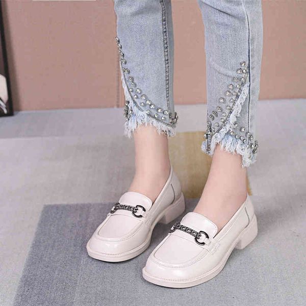 dress shoes lefu shoes thick bottom large size british leather square head heel single college style cowhide women's th95, Black
dress shoes lefu shoes thick bottom large size british leather square head heel single college style cowhide women's th95, Black