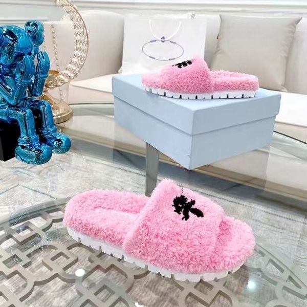 wholesale designer luxury womens woolen flat slippers faux shearing winte warm fur slides rubber sole pink flufy slide loafers size 35-42 sj, Black
wholesale designer luxury womens woolen flat slippers faux shearing winte warm fur slides rubber sole pink flufy slide loafers size 35-42 sj, Black
