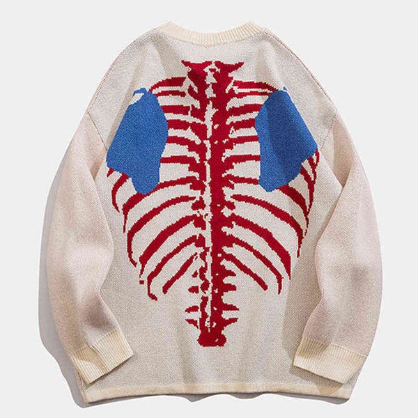 men pullovers oversized skeleton bone graphic couple harajuku knitted sweaters casual japanese streetwear women sweater clothing t220730, White;black
men pullovers oversized skeleton bone graphic couple harajuku knitted sweaters casual japanese streetwear women sweater clothing t220730, White;black