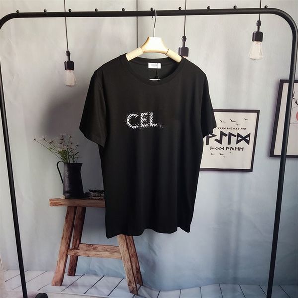 black short sleeve race home summer new round neck checkerboard leisure high loose men's and women's t-shirt, White;black
black short sleeve race home summer new round neck checkerboard leisure high loose men's and women's t-shirt, White;black