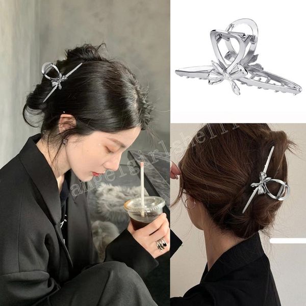 women metal silver bow tie hair claws washing face ponytail clips crab fashion barrettes girls hair accessories, Slivery;white
women metal silver bow tie hair claws washing face ponytail clips crab fashion barrettes girls hair accessories, Slivery;white