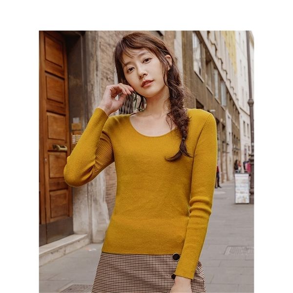 inman round collar causal fitness long sleeve knit sweater 201223, White;black
inman round collar causal fitness long sleeve knit sweater 201223, White;black