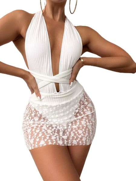 plain criss cross one piece swimsuit with beach skirt p0yi#, White;black
plain criss cross one piece swimsuit with beach skirt p0yi#, White;black