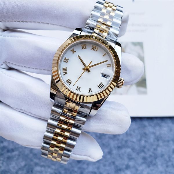 ladies automatic watch luminous 28/31mm white dial roman numerals all stainless steel strap waterproof wristwatch, Slivery;golden
ladies automatic watch luminous 28/31mm white dial roman numerals all stainless steel strap waterproof wristwatch, Slivery;golden