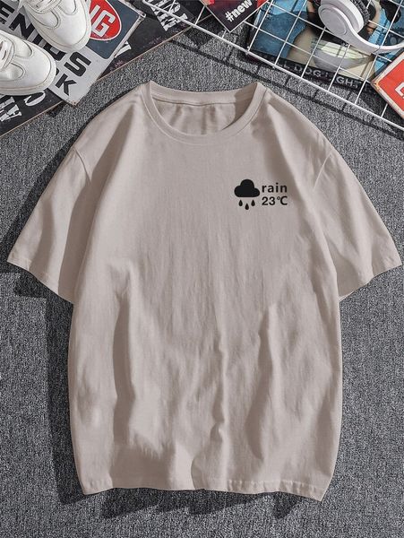 men cloud & letter graphic tee p9jm#, White;black