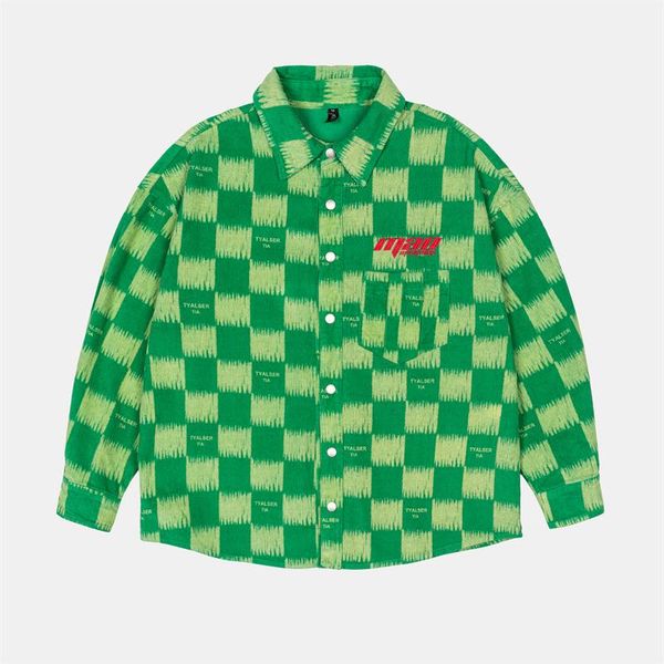 men's casual shirts autumn brand cotton corduroy plaid long-sleeved shirt ins high street hip-hop men's and women's clothing, White;black
men's casual shirts autumn brand cotton corduroy plaid long-sleeved shirt ins high street hip-hop men's and women's clothing, White;black