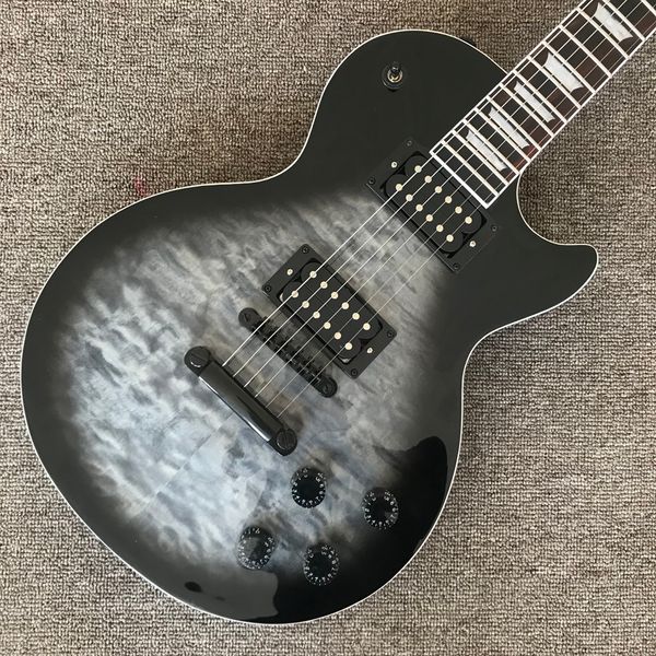 rosewood fingerboard electric guitar, black burst color quilte maple, solid mahogany body electric guitar
rosewood fingerboard electric guitar, black burst color quilte maple, solid mahogany body electric guitar