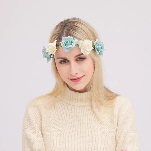 elastic flower headband women wedding crown bohemian wreath sweet garland rose couronne de fleur bride hair accessories, Slivery;white
elastic flower headband women wedding crown bohemian wreath sweet garland rose couronne de fleur bride hair accessories, Slivery;white