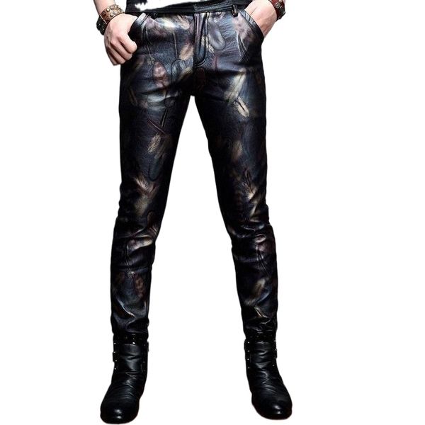 men's pants autumn men leather pant trendy nightclub slim fit motorcycle pantaloni uomo casual trousers thick warm pu l3ln#, Black
men's pants autumn men leather pant trendy nightclub slim fit motorcycle pantaloni uomo casual trousers thick warm pu l3ln#, Black
