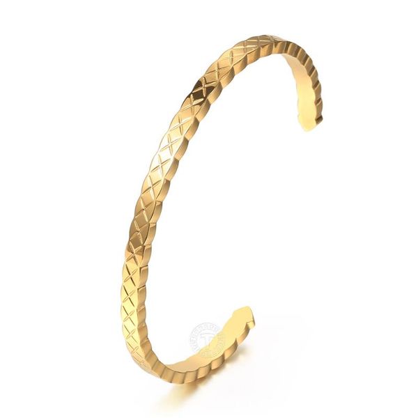 bangle vintage opening bracelet women girls gold color stainless steel carved leaf rhombus wrist gifts jewelry, Black
bangle vintage opening bracelet women girls gold color stainless steel carved leaf rhombus wrist gifts jewelry, Black