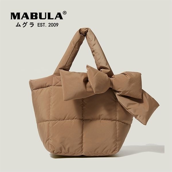 mabula luxury design quilted down space bags for women female winter feather padded bag zipper large capacity bow tote handbag 220815
mabula luxury design quilted down space bags for women female winter feather padded bag zipper large capacity bow tote handbag 220815