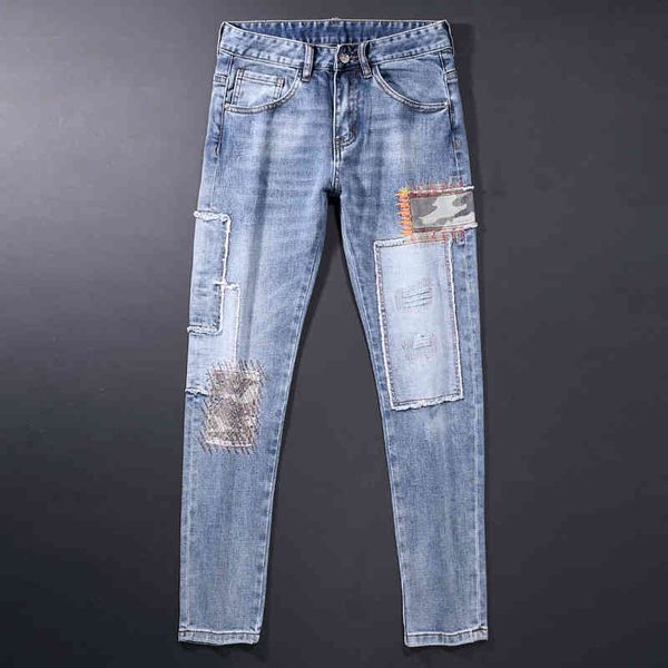 men's jeans fashion fashion brand stitching embroidery men's slim fit ankle jeans youth handsome versatile straight pants 3h0g, Blue
men's jeans fashion fashion brand stitching embroidery men's slim fit ankle jeans youth handsome versatile straight pants 3h0g, Blue