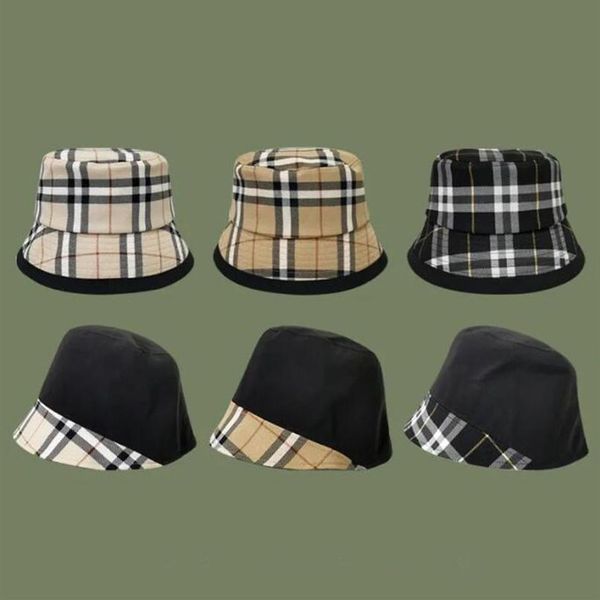 21ss british style classic grid pattern wide brim bucket hats designers fashion charm women spring autumn casual travel sunshade s262n, Blue;gray
21ss british style classic grid pattern wide brim bucket hats designers fashion charm women spring autumn casual travel sunshade s262n, Blue;gray