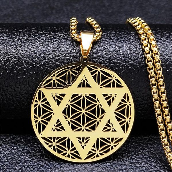 pendant necklaces judaism stainless steel flower of life hexagram gold color necklace jewelry colgantes acero inoxiable n7025s02, Silver
pendant necklaces judaism stainless steel flower of life hexagram gold color necklace jewelry colgantes acero inoxiable n7025s02, Silver