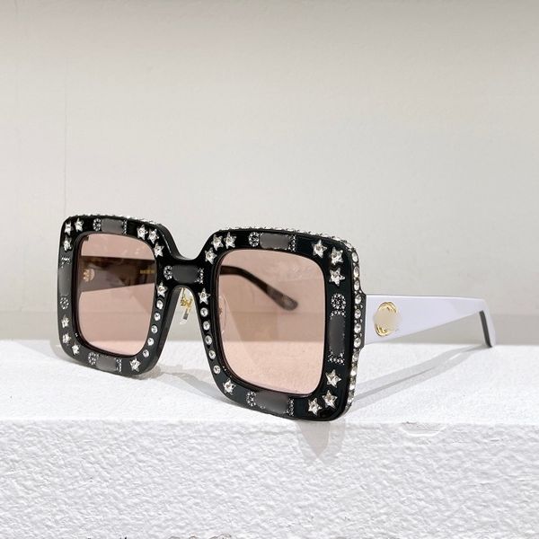 designer sunglasses g family's new gg0780 large square sunglasses with drill fashion ins net red star same, White;black
designer sunglasses g family's new gg0780 large square sunglasses with drill fashion ins net red star same, White;black