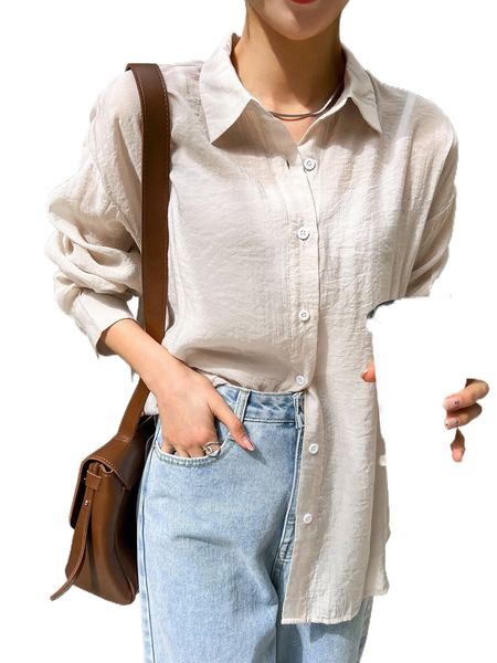 dazy drop shoulder split back blouse w1ok#, White 
dazy drop shoulder split back blouse w1ok#, White