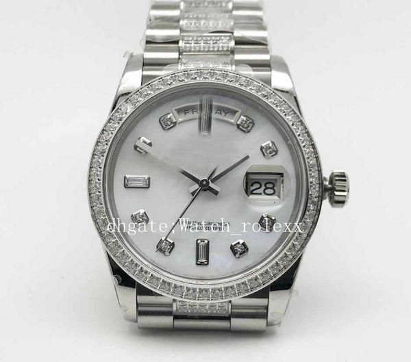 6 style mens edition daydate 36mm pres dia yg/yg wht/dia wristwatches bpf eta 2813 movement automatic mechanical dial with diamond crested b, Slivery;brown
6 style mens edition daydate 36mm pres dia yg/yg wht/dia wristwatches bpf eta 2813 movement automatic mechanical dial with diamond crested b, Slivery;brown