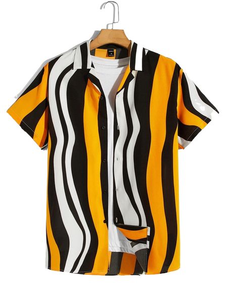 men color block shirt without tee d1kv#, White;black 
men color block shirt without tee d1kv#, White;black