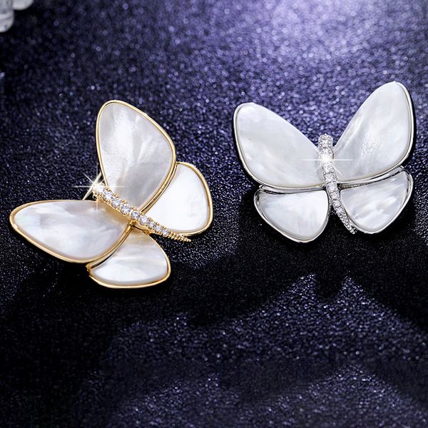 luxury design women style natural shell brooches silver pin butterfly shape breastpin for gift, Gray
luxury design women style natural shell brooches silver pin butterfly shape breastpin for gift, Gray