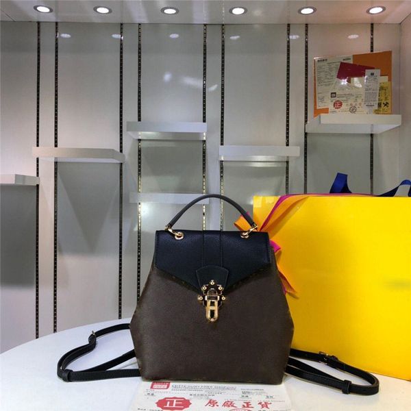 designer 42259 backpack: luxury leather school bag with double straps, hasp & notch quality for fashionable girls' travel needs .
designer 42259 backpack: luxury leather school bag with double straps, hasp & notch quality for fashionable girls' travel needs .