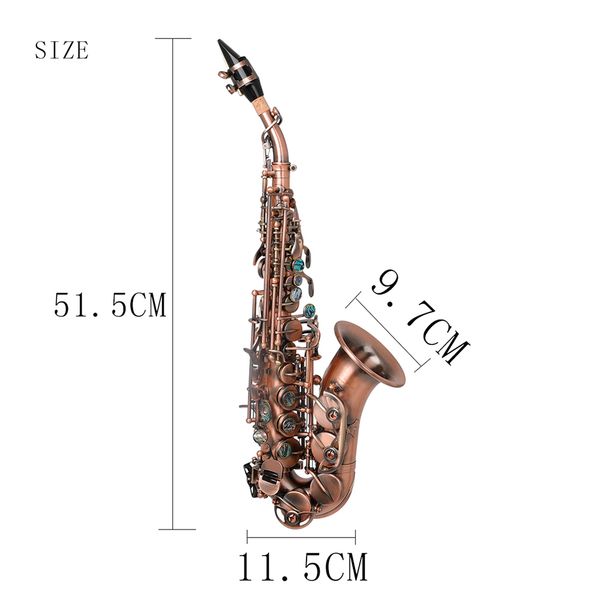 soprano saxophone red antique imitate classical carve pattern sax abalone shell buttons mouthpiece wind instrument accessories
soprano saxophone red antique imitate classical carve pattern sax abalone shell buttons mouthpiece wind instrument accessories