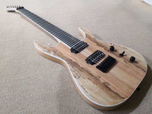 7 strings black mah electric guitar ash body squilted maple veneer maple wood rosewood fingerboard fixed bridge
7 strings black mah electric guitar ash body squilted maple veneer maple wood rosewood fingerboard fixed bridge
