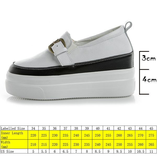 7cm platform wedge women shoes genuine leather slip on buckle hidden heel chunky white leather women sneakers slipony, Black;yellow
7cm platform wedge women shoes genuine leather slip on buckle hidden heel chunky white leather women sneakers slipony, Black;yellow