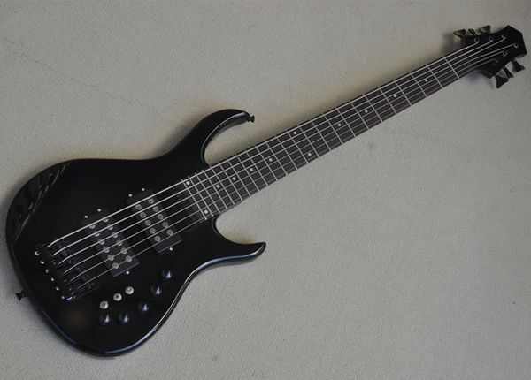 6 string bolt-on neck black electric bass guitar with active open pickups offer customize
6 string bolt-on neck black electric bass guitar with active open pickups offer customize