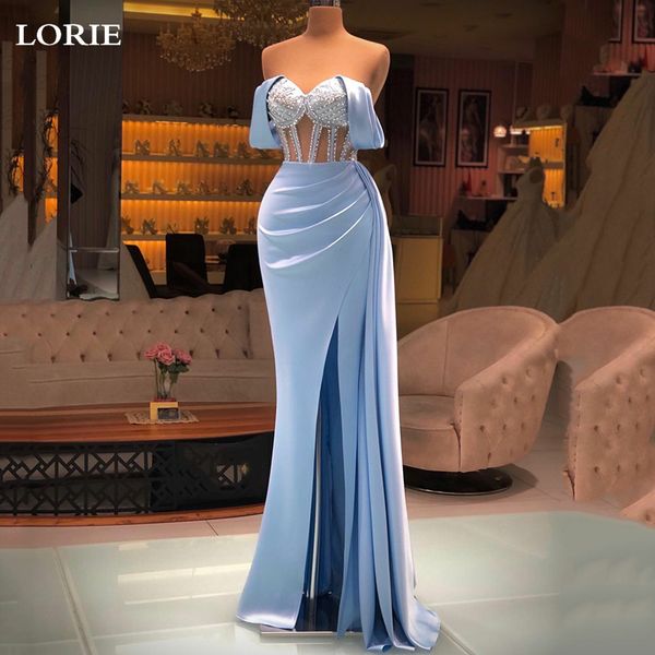 smileven silk mermaid evening dress party gowns robe de soiree prom dresses pleats beading off the shoulder split evening gowns 0330, Black
smileven silk mermaid evening dress party gowns robe de soiree prom dresses pleats beading off the shoulder split evening gowns 0330, Black