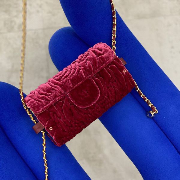 22ss mini lipstick bag premium velvet camellia quilted metal braided chain adjustable shoulder strap flap luxury designer vintage womens wai
22ss mini lipstick bag premium velvet camellia quilted metal braided chain adjustable shoulder strap flap luxury designer vintage womens wai