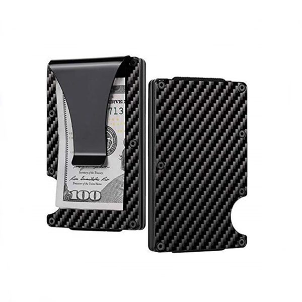 new eject clip metal carbon fiber card holder rfid men trifold mini wallet slim small thin minimal smart male wallet pocket cards purses mon, Brown;gray
new eject clip metal carbon fiber card holder rfid men trifold mini wallet slim small thin minimal smart male wallet pocket cards purses mon, Brown;gray