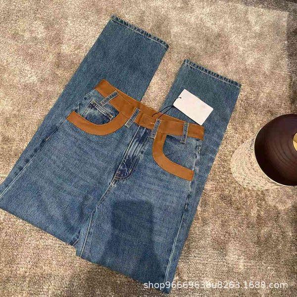 women's jeans ce's fashion splicing leather trousers in autumn and winter women's straight tube loose high, shenzhen nanyou, Blue
women's jeans ce's fashion splicing leather trousers in autumn and winter women's straight tube loose high, shenzhen nanyou, Blue