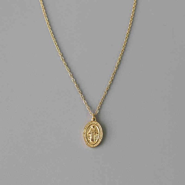 amaiyllis 18k gold virgin mary double side oval clavicle necklace pendant handmade choker boho collier femme collares jewelry, Silver
amaiyllis 18k gold virgin mary double side oval clavicle necklace pendant handmade choker boho collier femme collares jewelry, Silver