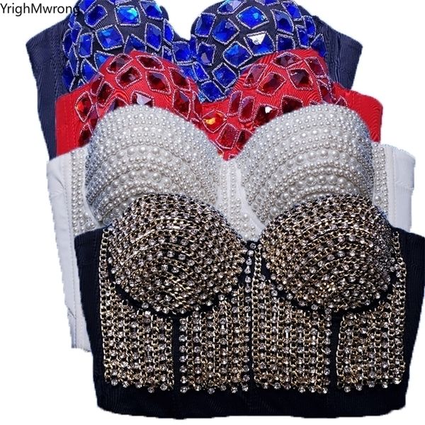 gothic beading pearls chain rivet corset bralette crop bustier camisole party ballroom club bandage push up y200415, White
gothic beading pearls chain rivet corset bralette crop bustier camisole party ballroom club bandage push up y200415, White