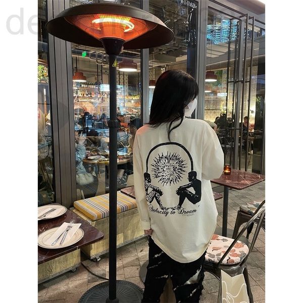 women's t-shirt designer printed bottomed sweater spring and autumn ins super fire lazy style loose inside over size llpx, White
women's t-shirt designer printed bottomed sweater spring and autumn ins super fire lazy style loose inside over size llpx, White