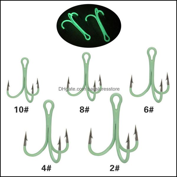 fishing hooks sports outdoors 100pcs/lot 5 sizes 10-2 luminous triple anchor hook high carbon steel barbed pesca carp tackle kl6 drop deli
fishing hooks sports outdoors 100pcs/lot 5 sizes 10-2 luminous triple anchor hook high carbon steel barbed pesca carp tackle kl6 drop deli